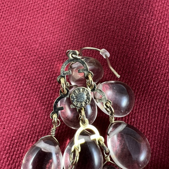 J Crew Dangle Earrings Chandelier Teardrop Fashion French Hook Elegant Classic - Picture 2 of 7